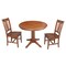 International Concepts Round 36 in Round Extension Dining Table with 2 RTA Chairs, Espresso, 36 in W, 48 in L, 30.1 in H K581-36RXT-27B-C10-2 - alternate 1